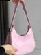 Стьобана рожева сумка із екошкіри | 6835901 | фото 2