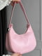 Стьобана рожева сумка із екошкіри | 6835912 | фото 2