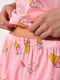 Рожева піжама з принтом: футболка та шорти | 6836101 | фото 4