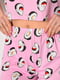 Рожева піжама з принтом: футболка та шорти | 6836102 | фото 4