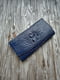 Синій гаманець зі шкіри крокодила | 6838258 | фото 4