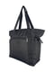 Чорна сумка-шопер із плащової тканини | 6838486 | фото 3