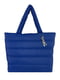 Синя стьобана сумка-шопер | 6838489