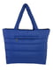 Синя стьобана сумка-шопер | 6838489 | фото 2