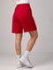 Красные трикотажные шорты с вышивкой | 6838506 | фото 4