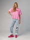 Трикотажная розовая футболка с надписью Weekender | 6838532 | фото 3