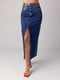 Длинная джинсовая юбка с леопардовым напылением | 6838590 | фото 5