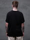 Чорна футболка  Оверсайз з принтом | 6839410 | фото 4