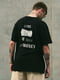 Чорна футболка  Оверсайз з принтом | 6839414 | фото 3