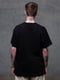 Чорна футболка  Оверсайз з принтом | 6839418 | фото 4