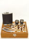 Набір з шахами в дереві - фляга, стопки,штопор, чарки | 6838667 | фото 3