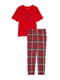 Пижама: футболка и клетчатые брюки | 6839562 | фото 3