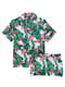 Зелена принтована піжама: сорочка та шорти | 6839564 | фото 3
