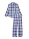 Клетчатая пижама: рубашка и брюки | 6839572 | фото 3