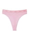 Труси-стрінги рожеві з брендованою резинкою | 6840010 | фото 3