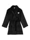 Плюшевый черный халат с надписью на спинке | 6840271 | фото 3