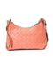 Персикова сумка через плече зі стилізованим плетінням | 6840352 | фото 2