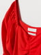 Червона блузка з об`ємними рукавами-буфами. | 6085812 | фото 2