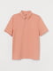 Хлопковая оранжевая футболка-поло | 6840364