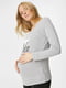 Серый лонгслив для беременных с принтом | 6840365 | фото 4