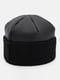Черная комбинированная шапка с отворотом | 6840382 | фото 2