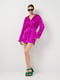 Фіолетова сукня-сорочка, що облягає | 6840427 | фото 2