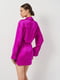 Фиолетовое облегающее платье-рубашка | 6840427 | фото 3