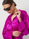Фиолетовое облегающее платье-рубашка | 6840427 | фото 4