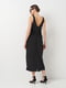 Довга чорна сукня з вирізами з боків | 6840447 | фото 2