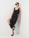 Довга чорна сукня з вирізами з боків | 6840447 | фото 3