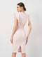 Рожева сукня-футляр з рукавом-флаттером і поясом | 6840467 | фото 3