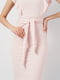 Розовое платье-футляр с рукавом-флаттером и поясом | 6840467 | фото 4