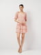 Мереживна рожева сукня з триярусною спідницею | 6840508 | фото 2