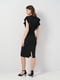 Чорна сукня-футляр із рукавом-флаттером і поясом | 6840512 | фото 2