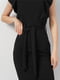 Черное платье-футляр с рукавом-флаттером и поясом | 6840512 | фото 4