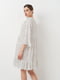 Свободное белое платье в горошек с оборками | 6840522 | фото 2
