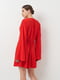 Красное платье с оборками и расклешенными рукавами | 6840525 | фото 3
