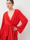 Червона сукня з оборками та розкльошеними рукавами | 6840525 | фото 4