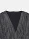Чорна блузка-боді, декорована паєтками | 6840541 | фото 3