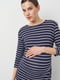 Віскозна смугаста сукня-міді для вагітних | 6840544 | фото 4