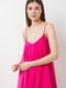 Свободное розовое платье-мини на узких бретелях | 6840553 | фото 4