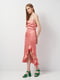Ассиметричное розовое платье с оборкой по подолу | 6840554 | фото 2