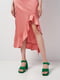 Ассиметричное розовое платье с оборкой по подолу | 6840554 | фото 4