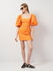 Оранжевое платье-мини с рукавами-фонариками | 6840556 | фото 2