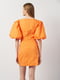 Оранжевое платье-мини с рукавами-фонариками | 6840556 | фото 3