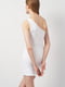 Облягаюча біла сукня-міні на одне плече | 6840557 | фото 3