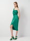 Ассиметричное зеленое платье “на запах” | 6840567 | фото 2