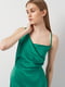Ассиметричное зеленое платье “на запах” | 6840567 | фото 4