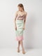 Приталена триколірна сукня з м`якою горловиною | 6840572 | фото 2