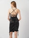 Чорна сукня з лаштунками з боків | 6840575 | фото 3